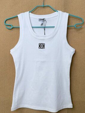 Loewe white sleeveless vest, size S.